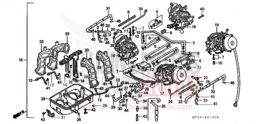 CARBURETOR (ASSY.) ST1100AR de 1994
